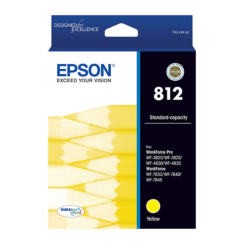 Epson Yellow Ink Cartridge 812 Genuine Toner for WF Series Printers - SuperSaverAU - view 1