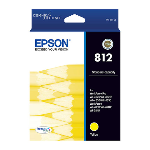 Epson Yellow Ink Cartridge 812 Genuine Toner for WF Series Printers - SuperSaverAU - view 1