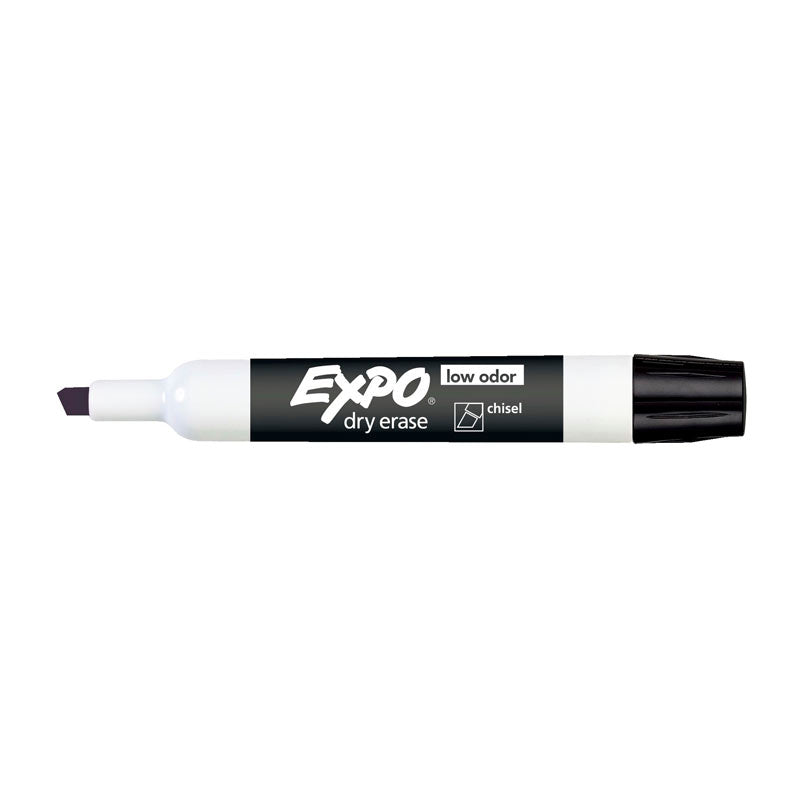 EXPO White Board Marker Chisel Black - Box of 12