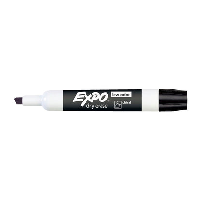 EXPO White Board Marker Chisel Black - Box of 12