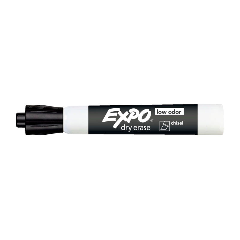 EXPO White Board Marker Chisel Black - Box of 12