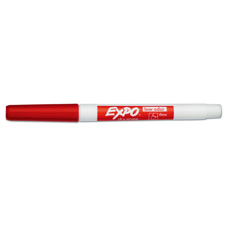 EXPO Red Fine Point Low-Odor Dry Erase Marker Box of 12
