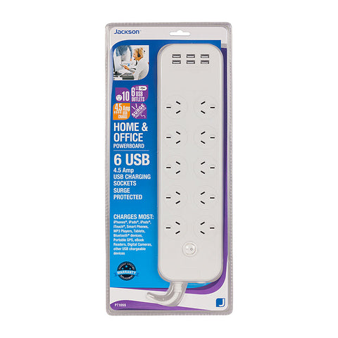 JACKSON 10 Way 6 USB PBoard 1m - SuperSaverAU - view 1