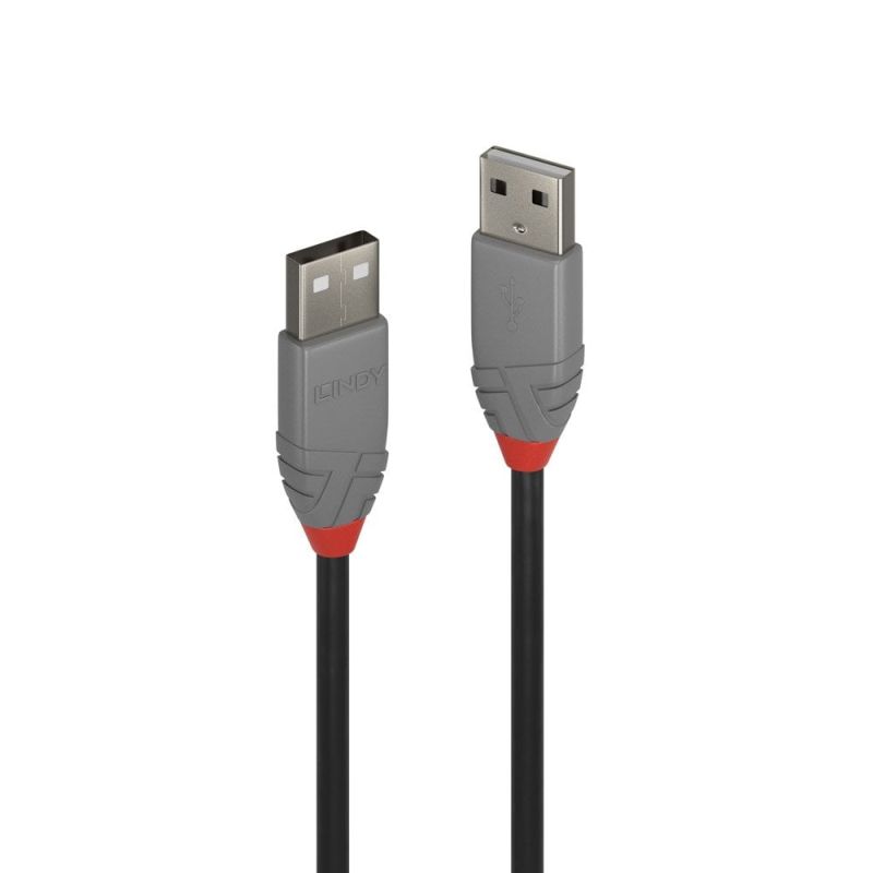 LINDY 2m USB2 A-A, Anthra Line - SuperSaverAU - view 1