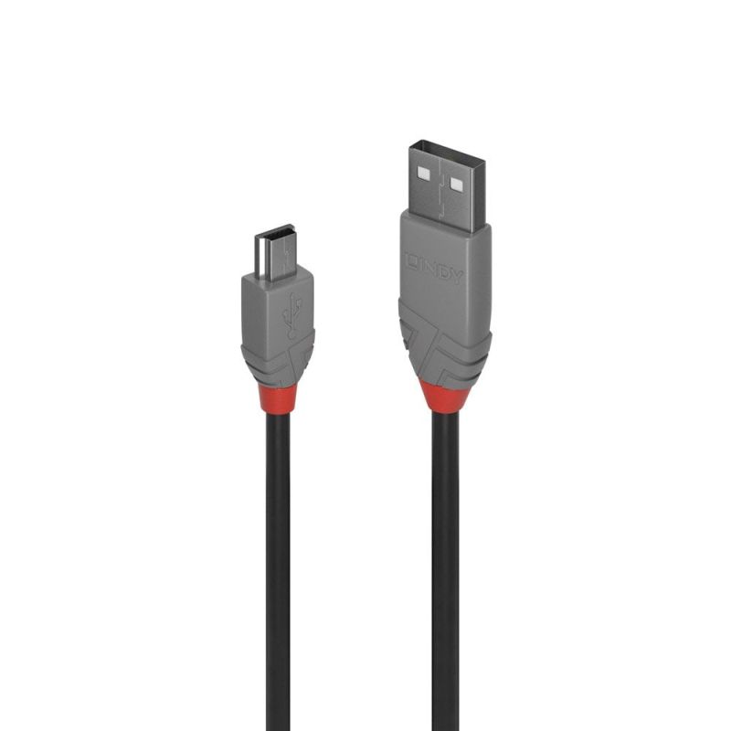 LINDY 3m USB2 A-Mini-B, Anthra Line - SuperSaverAU - view 1