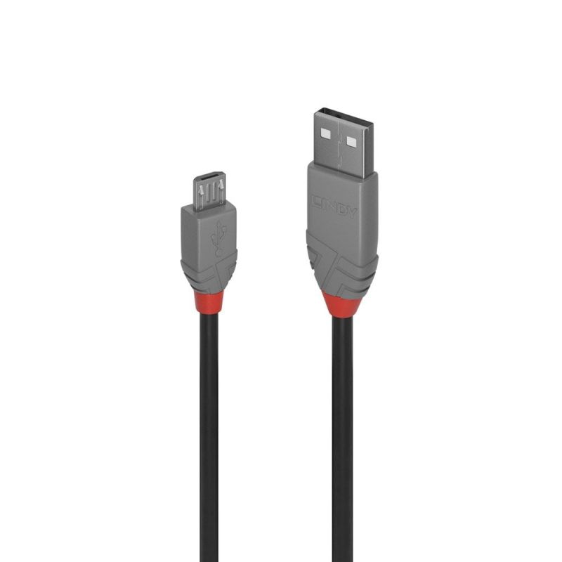 LINDY 5m USB2 A-Micro-B Anthra Line - SuperSaverAU - view 1