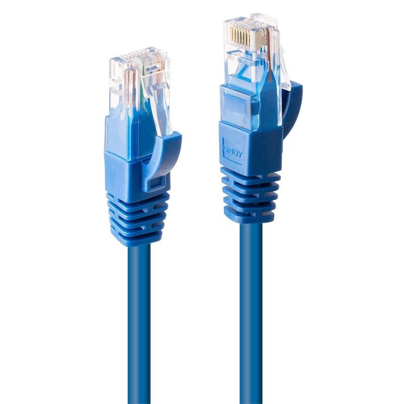 LINDY .5m CAT6 UTP Cable Blue - SuperSaverAU - view 1