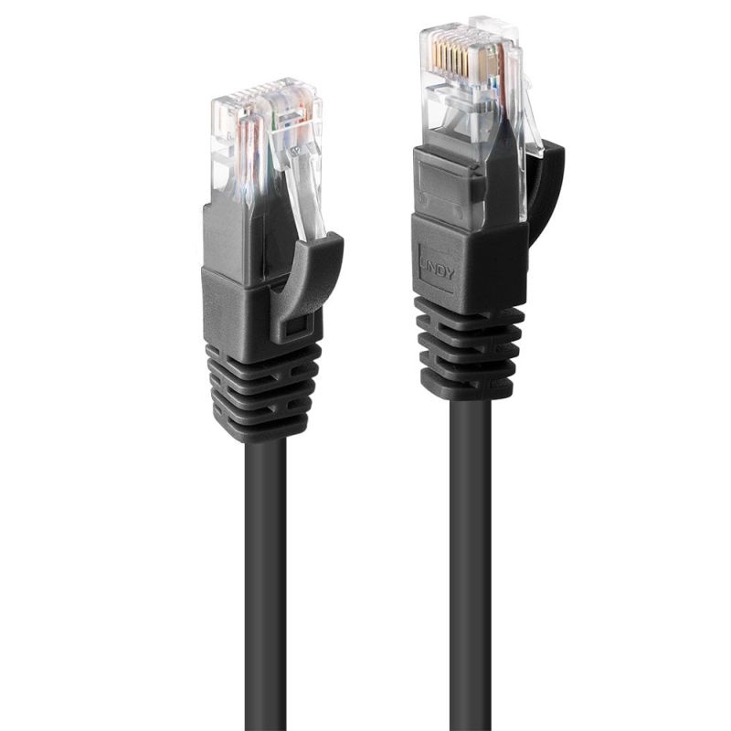 LINDY 1m CAT6 UTP Cable Black - SuperSaverAU - view 1