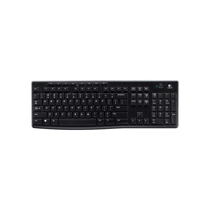 LOGITECH K270 2.4 GHz Wireless Full Size Keyboard 128-bit AES encryption 24-month battery life Spill resistant Durable UV-coated keys - SuperSaverAU - view 1