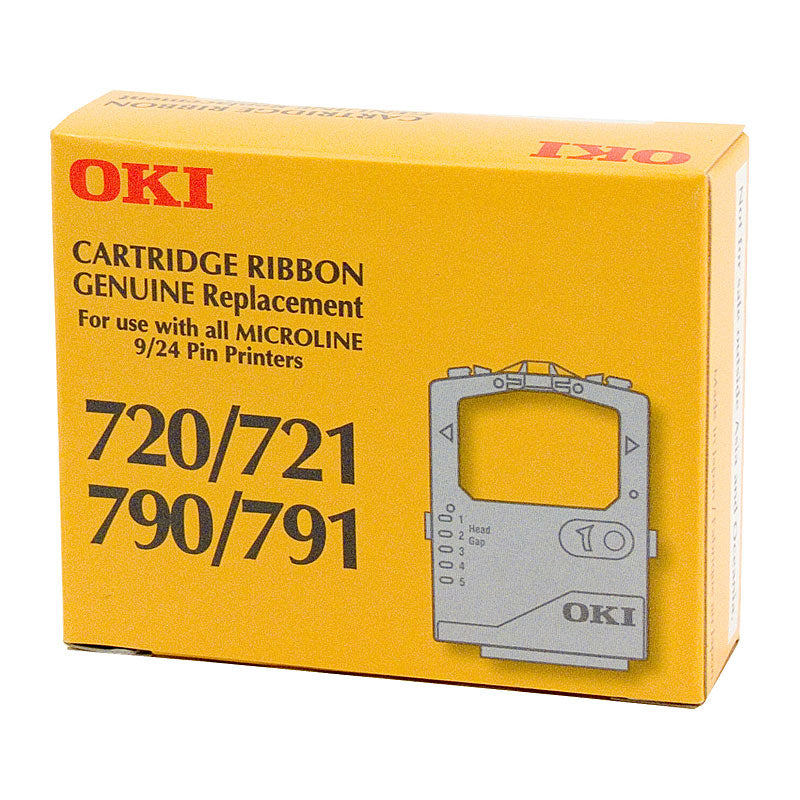 OKI Genuine Black Ribbon Cartridge, 3M Yield, Compatible with Microline 720/721/790/791