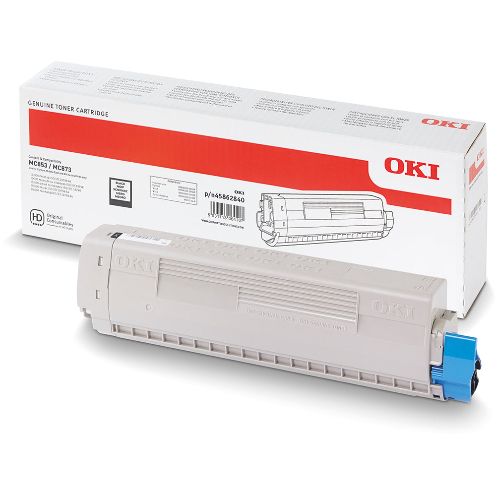 OKI Black Toner Cartridge for MC853 Printer - SuperSaverAU - view 1
