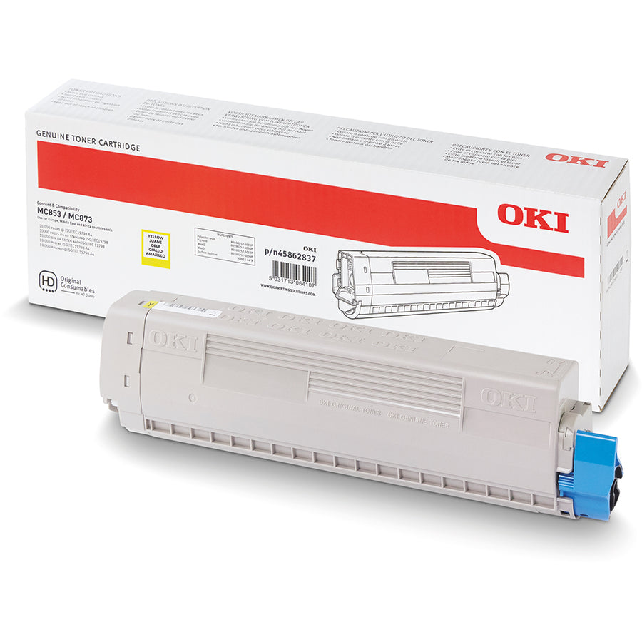 OKI MC853 Yellow Toner Cartridge - SuperSaverAU - view 1