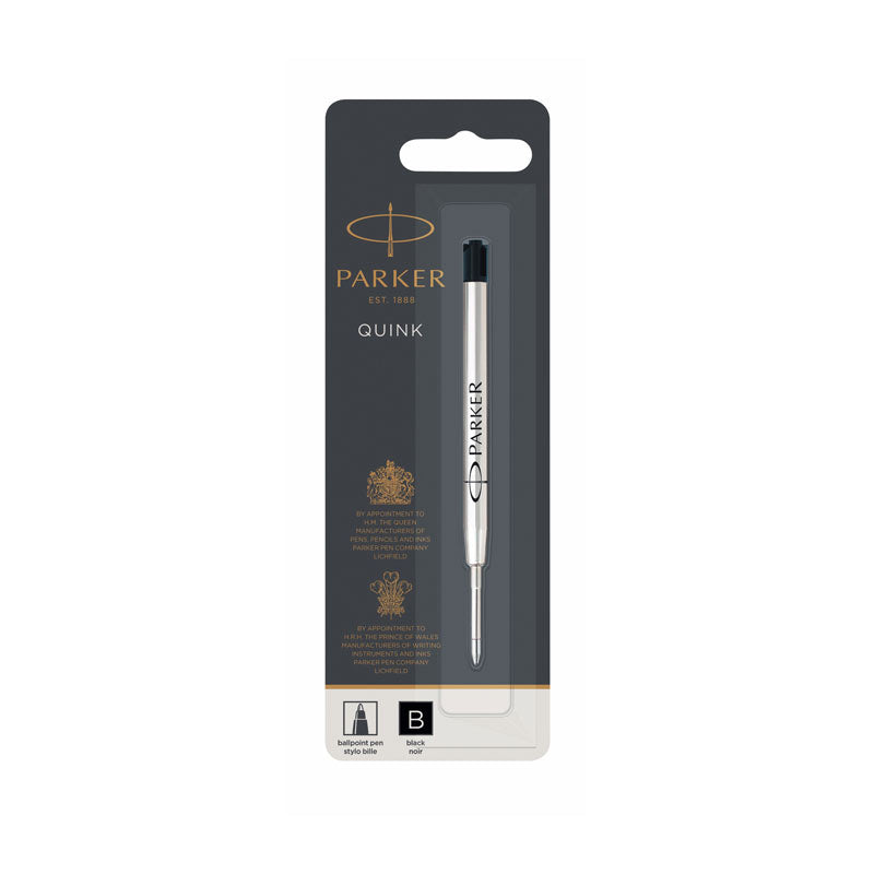 PARKER Ball Pen Refill Broad Black Tip - Black, 1 Pack - SuperSaverAU - view 1