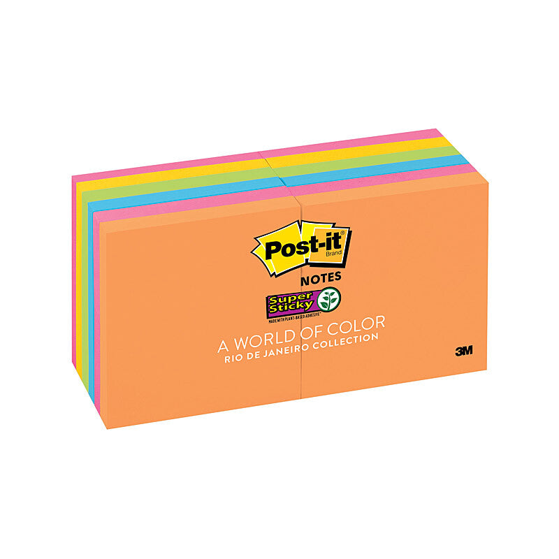 Post-It Notes Sticky Rio De Jan Pk12 - 654-12SSUC