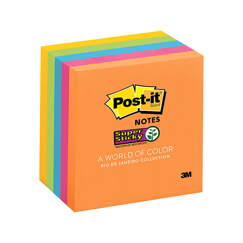 Post-It Super Sticky Notes 73x73mm Pack of 5 - Rio De Janeiro Design