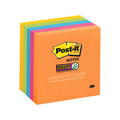 Post-It Super Sticky Notes 73x73mm Pack of 5 - Rio De Janeiro Design