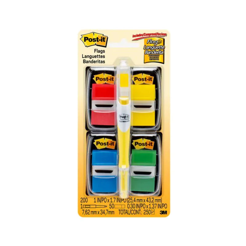 POST-IT Flag 680-RYBGVA Value Pack with Pen