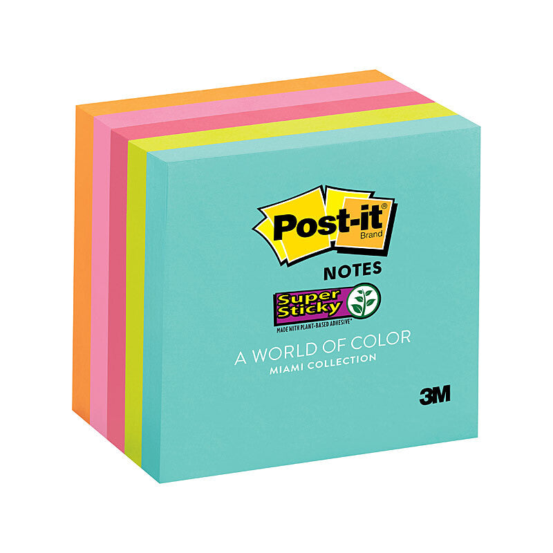 POST-IT 654-5SSMIA Miami 75X75 Pack of 5 - SuperSaverAU - view 1