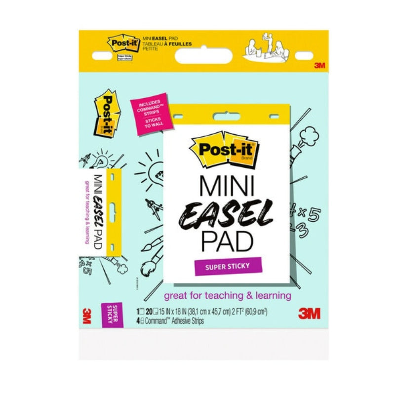 Post-It Super Sticky Mini Easel Pad 577SS - 3" x 3" - 6 Pads - SuperSaverAU - view 1