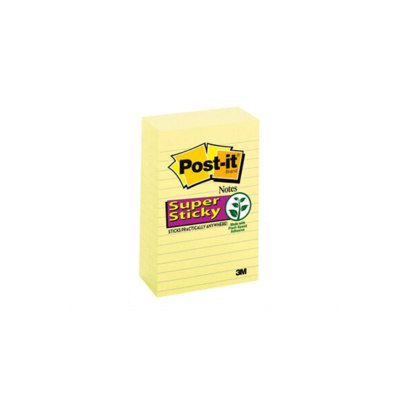 POST-IT Super Sticky Lined Notes 660-5SSCY Yellow Pack of 5