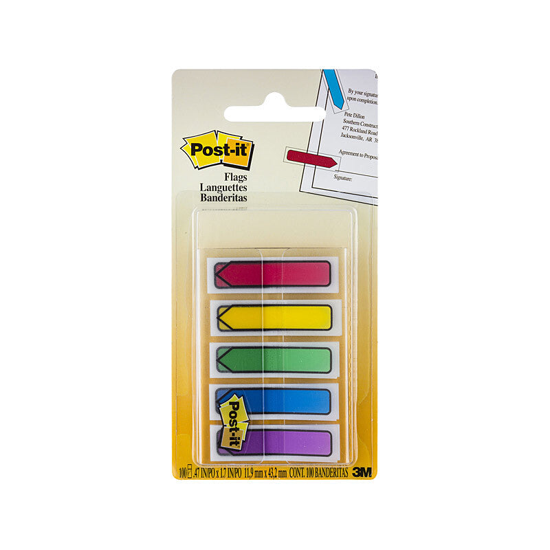 POST-IT Arrow Flags 684-ARR1 12x44mm Pack of 5, Box of 6 - SuperSaverAU - view 1