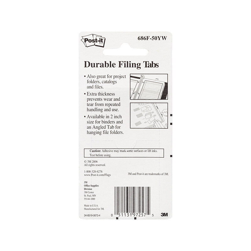 POST-IT Tab 686F-50YW Ylw Pack of 2 Bag6 - SuperSaverAU - view 1