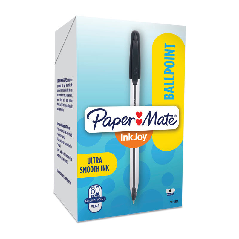 PAPER MATE InkJoy Ball Pen Black 50ST Box of 60 - Smooth Writing - SuperSaverAU - view 1