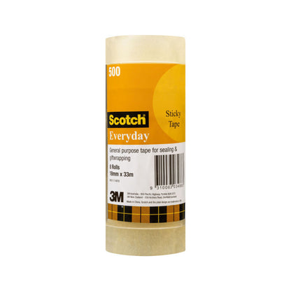 SCOTCH Everyday Sticky Tape 18mm x 33m Pack of 8