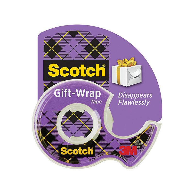 Scotch Giftwrap Tape 15mm x 16.5M, Pack of 12 - Ideal for Wrapping - SuperSaverAU - view 1