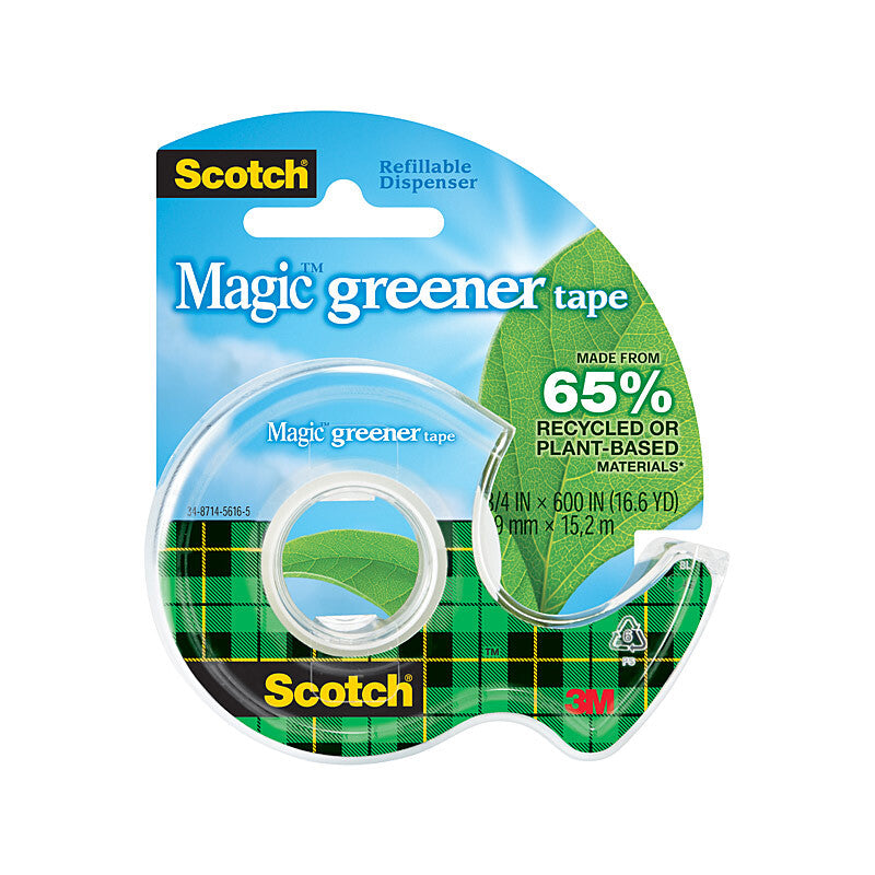 Scotch Magic Tape 123 Greener 19mm x 16M Box of 12 - SuperSaverAU - view 1