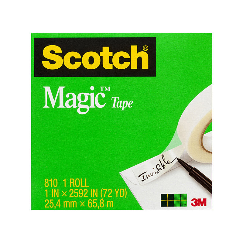 Scotch Magic Tape 810 24mm x 66M Boxed - Ideal for Home & Office Use