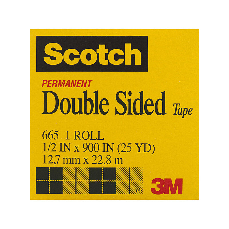 Scotch Double Sided Tape 665 12mm x 22.8M, Pack of 12 - SuperSaverAU - view 3
