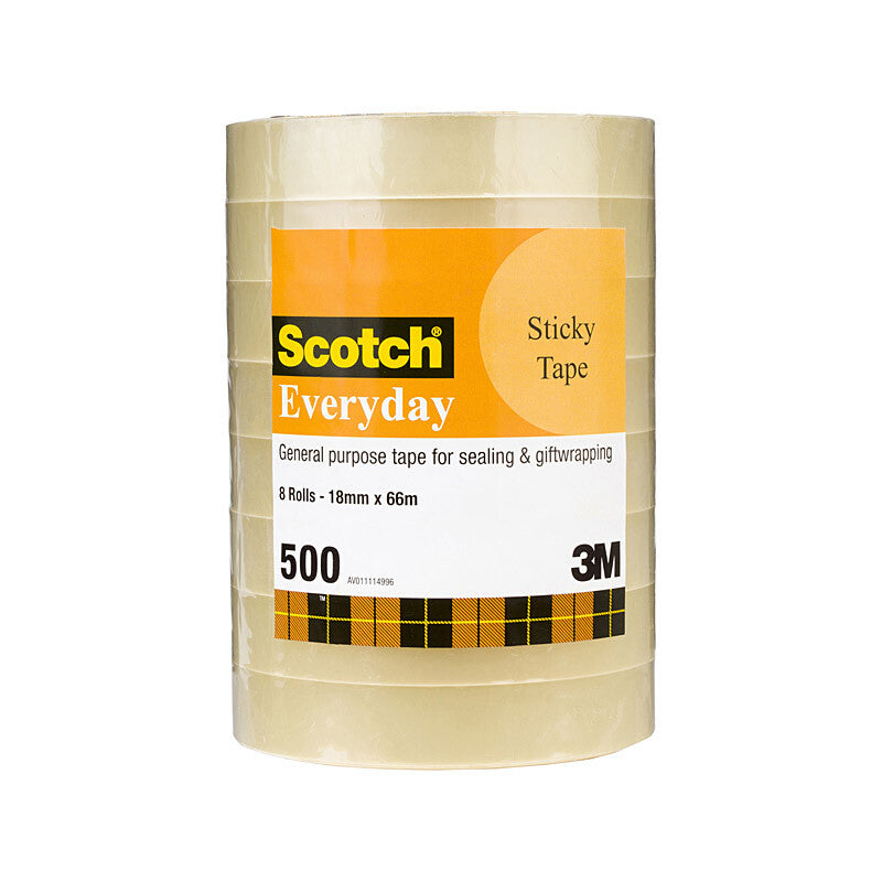 Scotch Sticky Tape 502 18mm x 66M - Durable, Clear Adhesive for Everyday Use