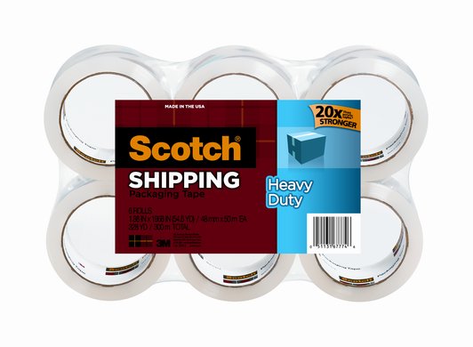 SCOTCH Heavy Duty Packaging Tape 48mm x 50m Pack of 6 - SuperSaverAU - view 1