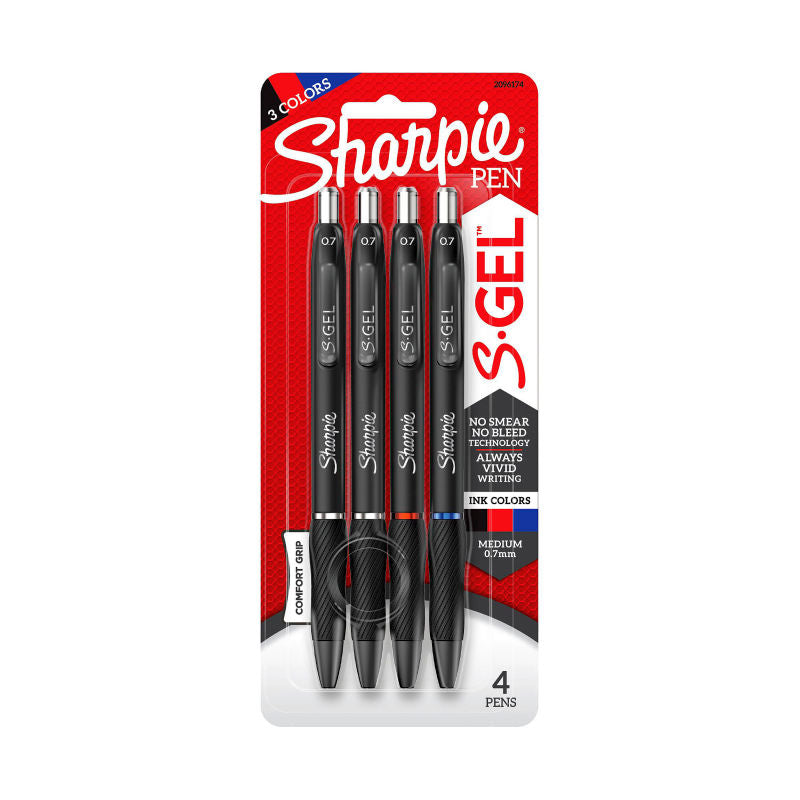 SHARPIE Gel 0.7mm Assorted Pack of 4 Box of 6 - SuperSaverAU - view 1