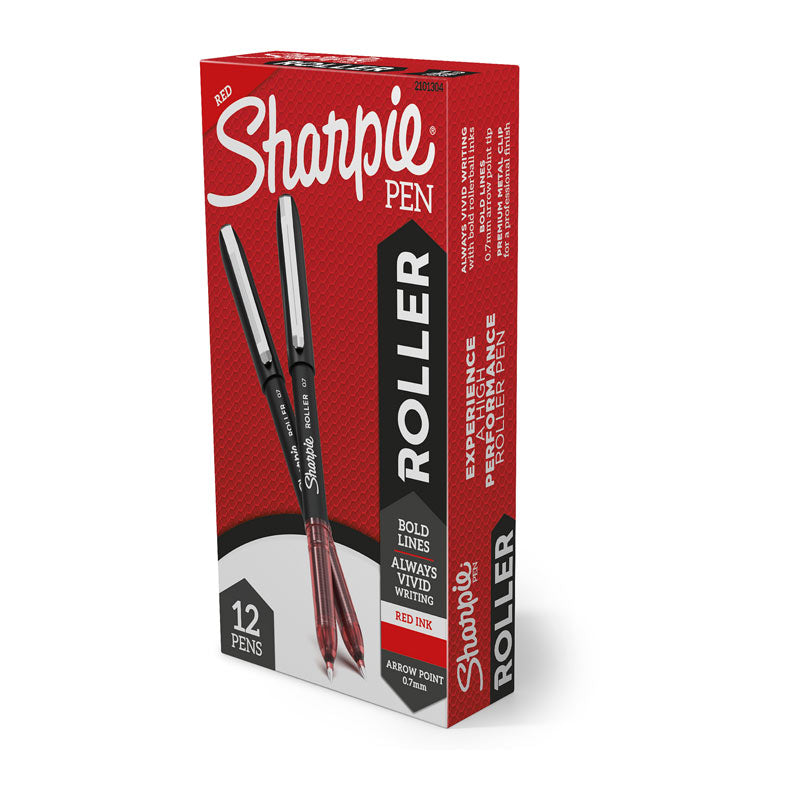 SHARPIE Red 0.7mm Arrow Point Pens, Box of 12