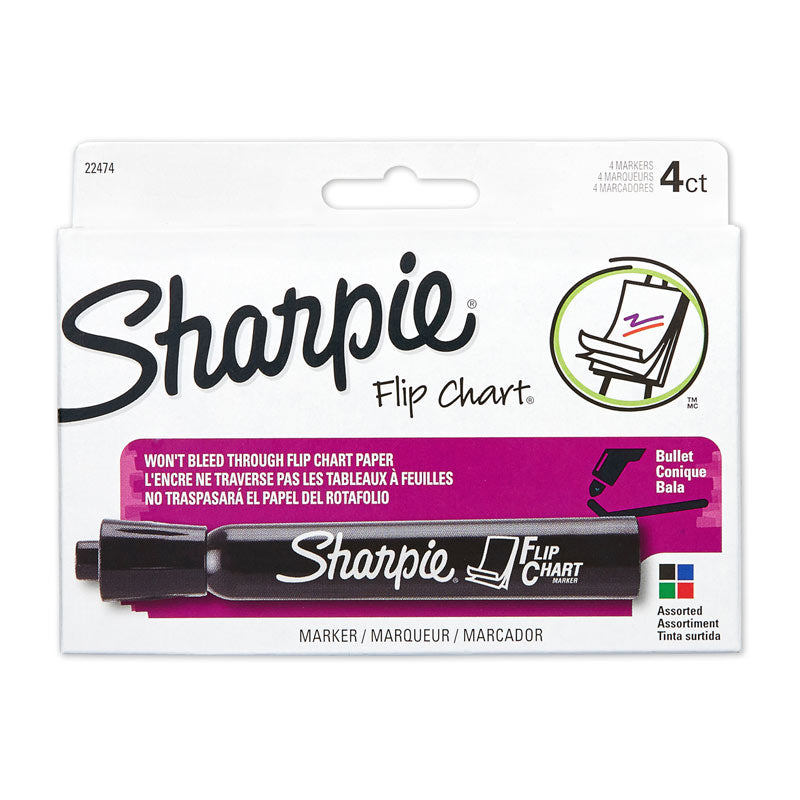 SHARPIE Flip Chart Markers Assorted Box of 4 - Vibrant Colors for Presentations - SuperSaverAU - view 3