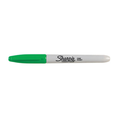 SHARPIE Permanent Marker Fine Point Green - Box of 12, Green Ink