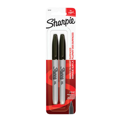 SHARPIE Permanent Marker Fine Point Black Pack of 12 (2 Boxes of 6)