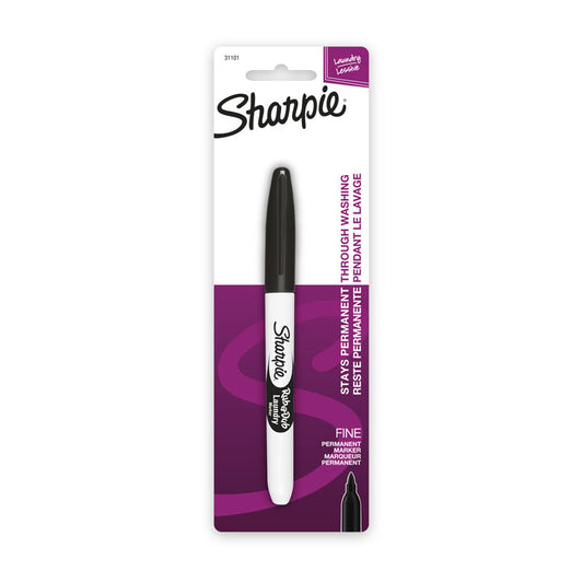 SHARPIE Rub aDub Laundry Marker Black - Box of 6, Permanent Fabric Ink