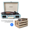 Crosley Cruiser Turquoise Bluetooth Portable Turntable with 3-Speed and Record Storage Crate - SuperSaverAU - view 5
