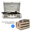 Crosley Cruiser White Sands Bluetooth Portable Turntable with 3-Speed and Record Storage Crate - SuperSaverAU - view 5