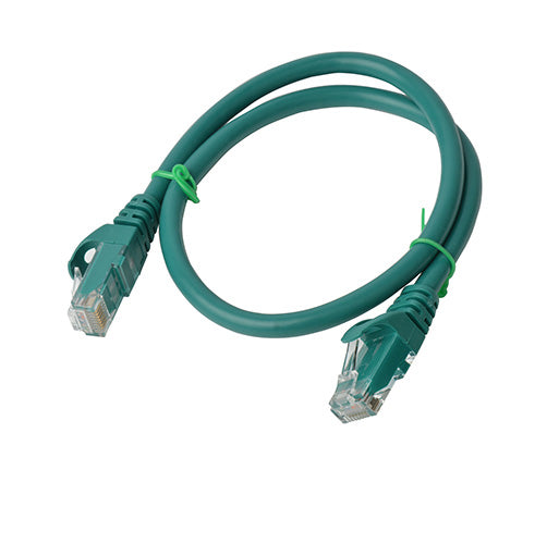 8WARE Cat6a UTP Ethernet Cable 25cm Snagless Green - SuperSaverAU - view 1
