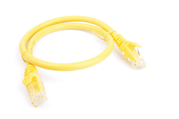 8WARE Cat6a UTP Ethernet Cable 25cm Snagless Yellow - SuperSaverAU - view 1