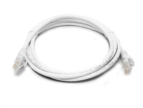 8WARE Cat6a UTP Ethernet Cable 0.5m (50cm) Snagless White - SuperSaverAU - view 1