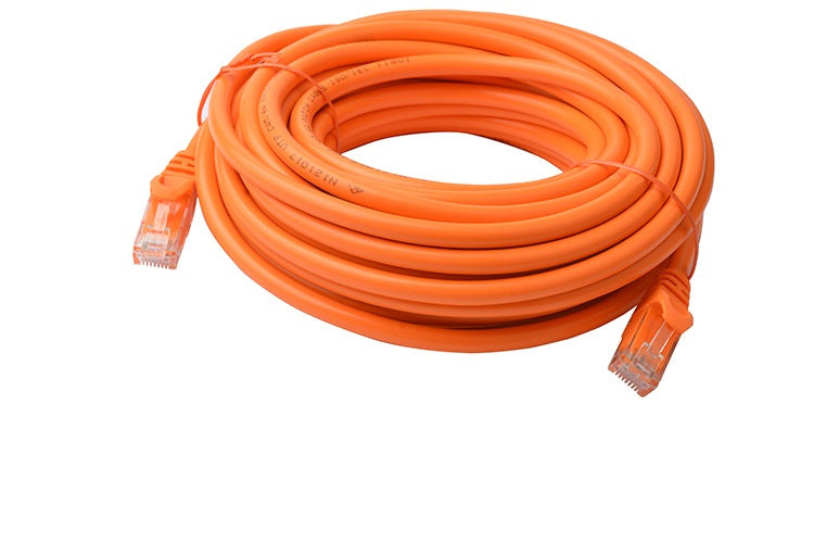 8WARE Cat6a UTP Ethernet Cable 10m Snagless Orange - SuperSaverAU - view 1
