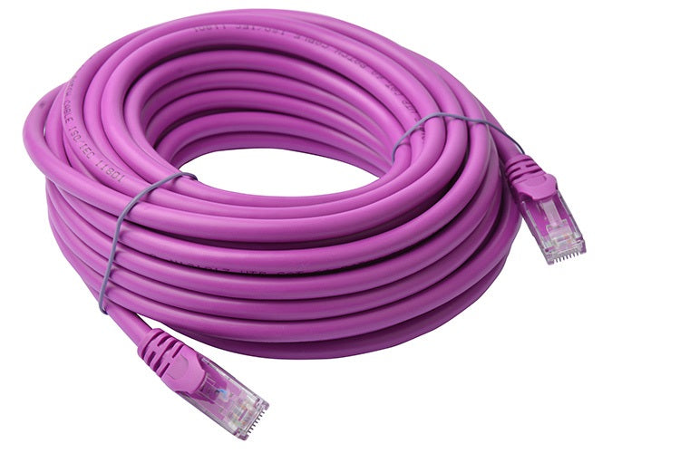 8WARE Cat6a UTP Ethernet Cable 10m Snagless Purple - SuperSaverAU - view 1