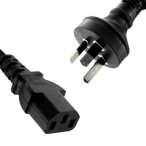 8WARE Power Cable 2m Male wall 240v PC - SuperSaverAU - view 1