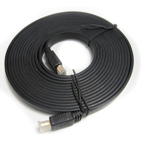 8WARE Flat HDMI Cable 2m - V1.4 19pin M-M Male to Male Gold Plated 3D 1080p Full HD High Speed with Ethernet CBHDMI-2MHS CB8W-RC-HDMIF-2 - SuperSaverAU - view 1