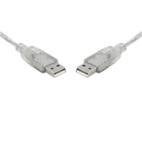 8WARE USB 2.0 Cable 2m A to A Male to Male Transparent - SuperSaverAU - view 1